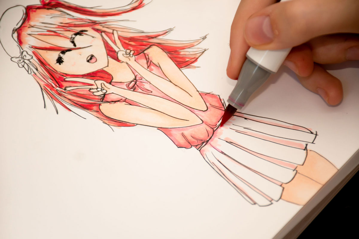 The Art of Drawing Anime Characters-Junior Online Clubs for 7 - 9 year olds  - Designer Minds